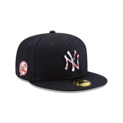 Blue New York Yankees Hat - New Era MLB 2021 Spring Training 59FIFTY Fitted Caps USA4096325